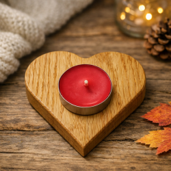 Svícen - srdíčko 10 x 2cm