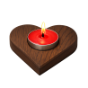 Svícen - srdíčko 10 x 1,3cm
