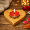 Svícen - srdíčko 10 x 1,3cm