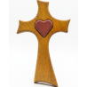 Křížek s červeným srdcem - moderní 27cm