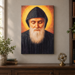 Obraz Sv. Charbel na MDF