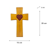 Křížek s červeným srdcem  28cm